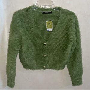 Hesperus green cardigan sweater